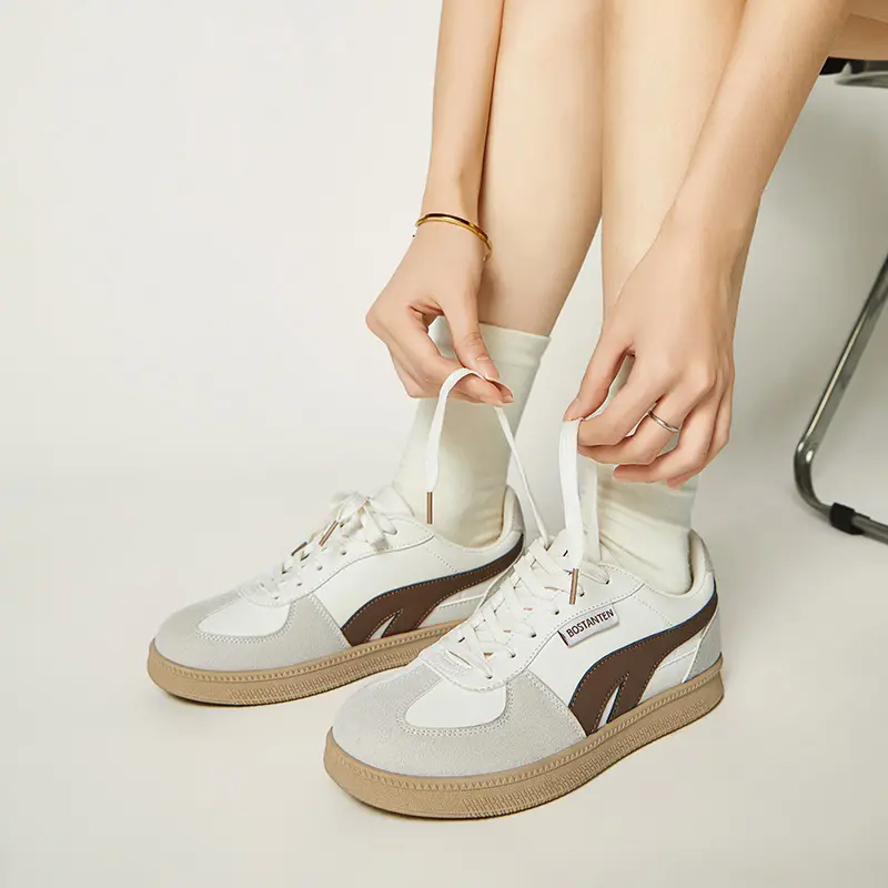 [Christy shoes] BOSTANTEN Mode Liar Sepatu Dexun Nyaman Murid Sepatu kets Krem Hitam Ringan Nyaman Anti Selip 4