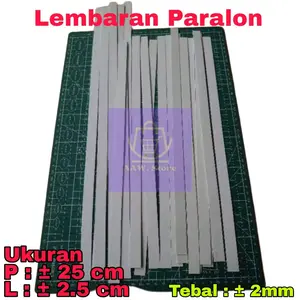 ( 2 Biji ) Lembaran Paralon PVC Ukuran 2.5cm x 25cm Bukan Foam Board Bahan Miniatur Toys