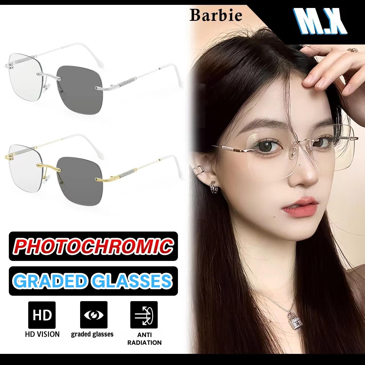 แว่นตาโฟโตโครมิก, MX STUDIO MX-BARBIE, แว่นตาป้องกันรังสีสำหรับผู้หญิง, แว่นกันแดด, แว่นตาป้องกันรัง