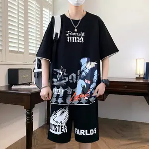 Setelan Baju HIIT Atasan Kaos Oblong Celana Pendek Pria Wanita Motif Distro Santai -  Dewasa Unisex Polos Casual