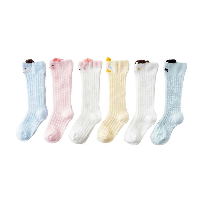 Tất Bắp Chân Động Vật Hoạt Hình Cho Bé, Tất Cotton Lưới Thoáng Khí Mùa Hè Cho Trẻ Sơ Sinh, Bé Trai Và Bé Gái, Tất Cao Đến Đầu Gối, Dễ Thương, Mềm Mại Và Co Giãn, Tất Dài Cho Trẻ Mới Biết Đi