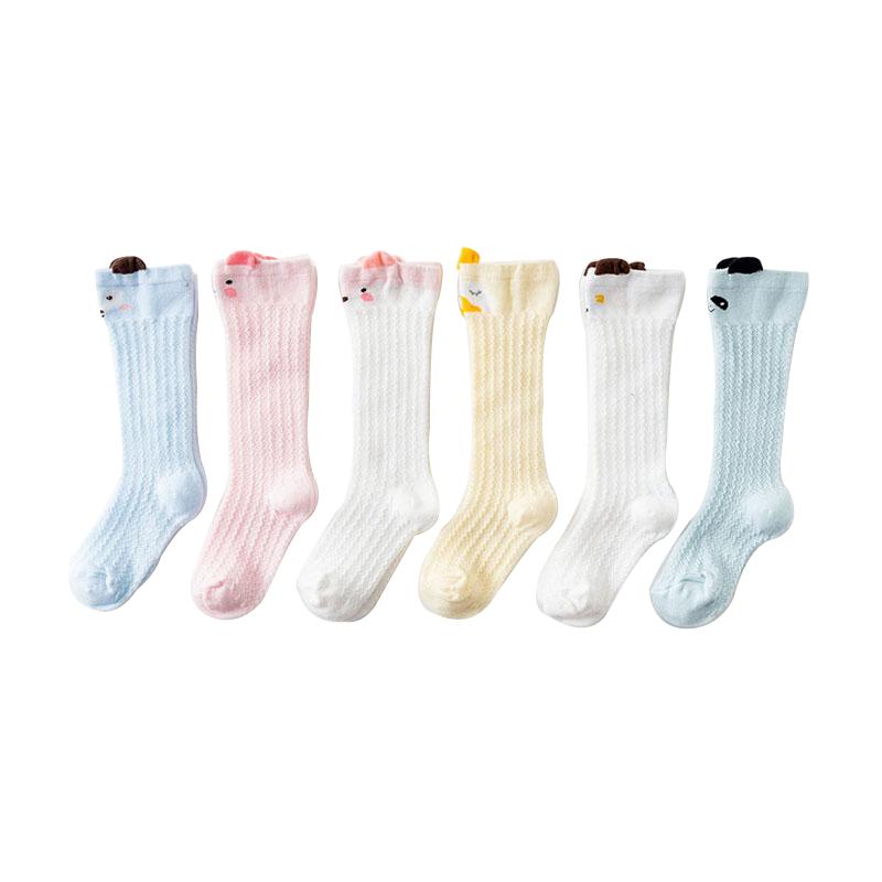 Tất Bắp Chân Động Vật Hoạt Hình Cho Bé Tất Cotton Lưới Thoáng Khí Mùa Hè Cho Trẻ Sơ Sinh Bé Trai Và Bé Gái Tất Cao Đến Đầu Gối Dễ Thương Mềm Mại Và Co Giãn Tất Dài Cho Trẻ Mới Biết Đi
