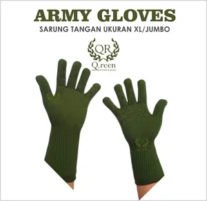 SARUNG TANGAN RAJUT ARMY.musim dingin,selengan,panjang,sarung tanganmotor,TNI,ARMY.sarungtangan,upacara sarung tangan touchscreen