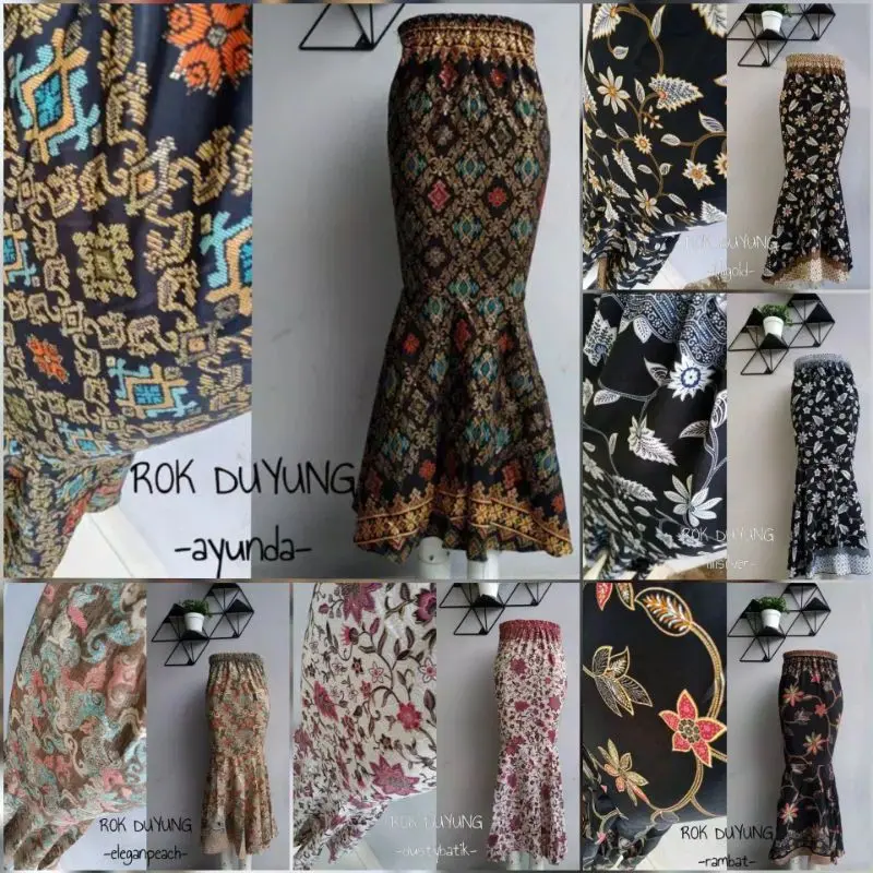 ROK BATIK DUYUNG ROK MERMAID BAWAHAN BATIK ROK MODERN ROK VIRAL
