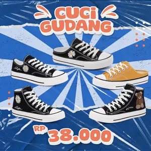 [CUCI GUDANG] Sepatu High Simple Sepatu Cewek Murah Terbaru Sneakers Canvas Kekinian