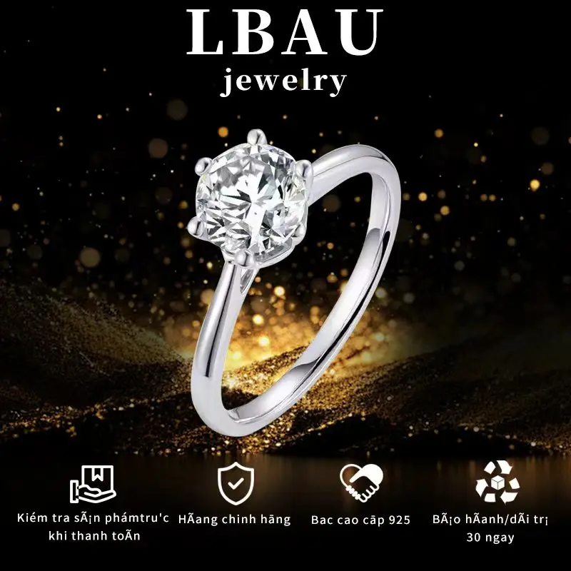 “LBAU*MCY Nhẫn giả kim cương cho nữ, nhẫn đôi cưới/đính hôn, nhẫn đôi, nhẫn đính hôn | Tặng vợ, tặng bạn gái”