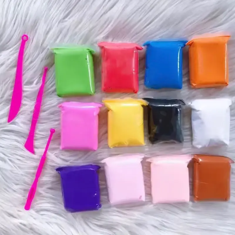 Super Light Clay Slime Mainan Anak Isi 12 Pcs Warna Warni Squishy Toys 5