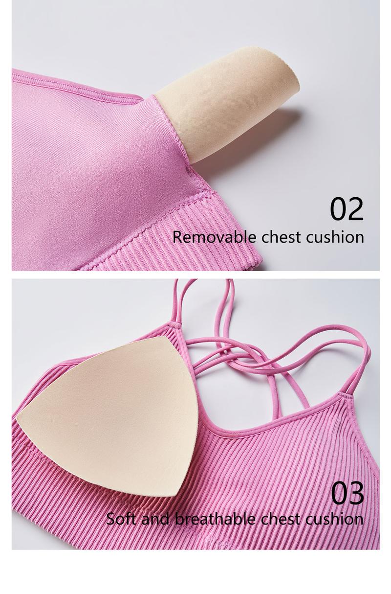 Product Introduction of Non-steel ring beautiful back breathable underwear large size sports bra yoga shockproof vest 18
