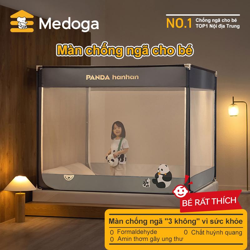 [PANDA] Mùng Chống Ngã Medoga - Họa Tiết Gấu Trúc | Panda hanhan | Đai Thun 10cm | Mùng Khung Vuông | Chống Muỗi | Chắn Giường | Chống Ngã Giường | Không Khoan Tường | Chống Lật | Khung Sắt Chắc Chắn | Chất Liệu Vải An Toàn