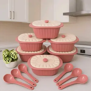 Basi Prasmanan Set Isi 6 + Irus Tempat Sayur Tempat Lauk Wadah Makanan Set Kitchenware