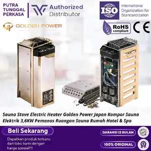 Sauna Stove Electric Heater Golden Power Japan Kompor Sauna Elektrik 3,6KW Pemanas Ruangan Sauna Rumah Hotel & Spa