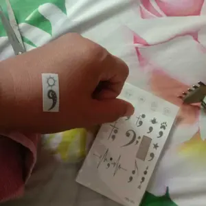 tato temporer premium semi permanen tattoo fruit ink tattoo semicolon tato titik koma temporary