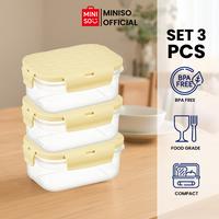 Gambar [SET BUNDLE 3PCS] Miniso Diamond-Patterned Food Container 1200mL Plastik Wadah Makanan Food Prep Tempat Lauk Multifungsi Minimalis - Bundle 3pcs dari minisoshopid Kab. Karawang 4 Tokopedia