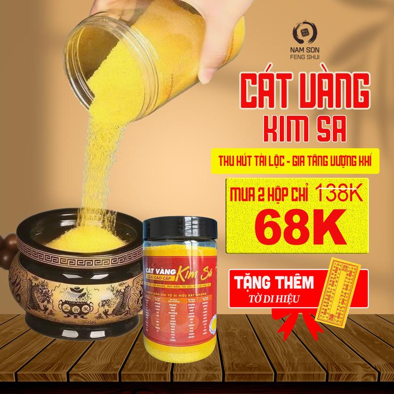  Cát Vàng Kim Sa Bỏ Lư Hương Thờ Cúng Loại Cao Cấp 