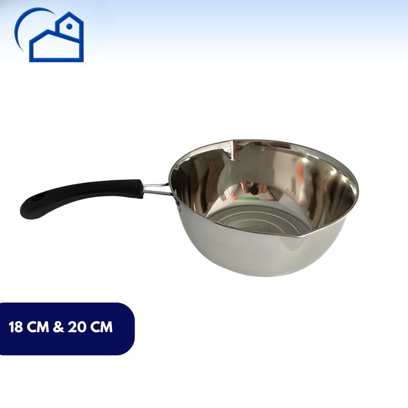 Panci Susu Milk Pot 18cm / 20cm panci susu Stainless Steel Milk Pan Kuah Mie Multifungsi 1