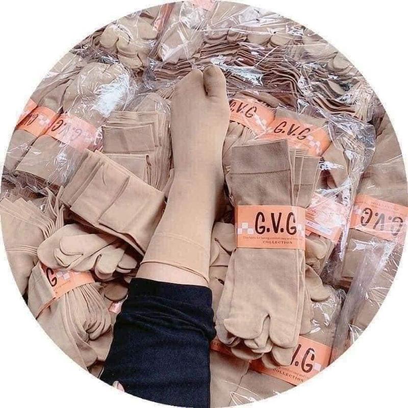 Set 10 đôi tất, vớ màu da GVG xỏ ngón siêu dai, dày dặn, chống nắng, ủ kem, giữ ấm, mềm mịn 0