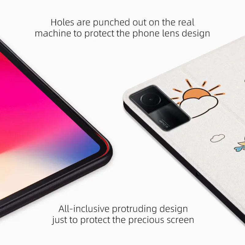 Ốp Máy Tính Bảng, Dành Cho Xiaomi Redmi Pad Se 2023 11-Inch, Ốp Da Pu Họa Tiết Hoạt Hình Thời Trang, Giá Đỡ Gập, Có Thể Gập Lại, Thích Hợp Cho Máy Tính Bảng Redmi Pad Se 11-Inch 5