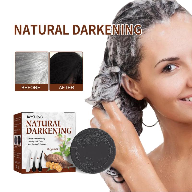 Product Introduction of Syampu rambut berkhasiat, sabun polygonum, bar syampu menggelapkan rambut, Pembersihan rambut organik semulajadi, sabun penjagaan rambut buatan tangan 4