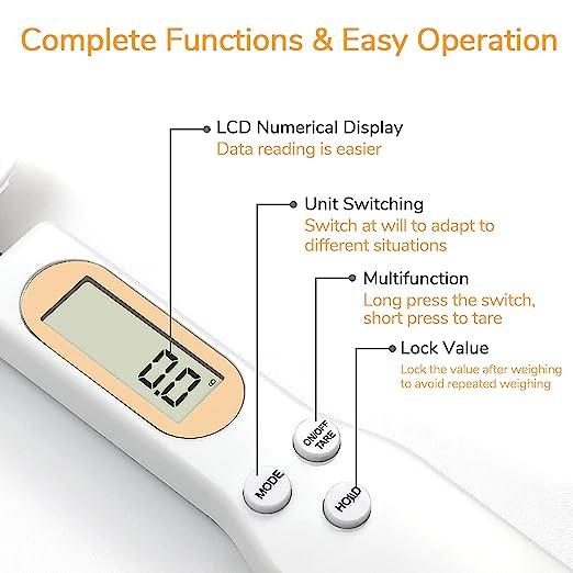 Product Introduction of Digital Spoon Scale, Baking Scale, LCD Display for Laboratories Kitchens，Milk Tea Flour Medicine 1.1lb/500g(0.1g) Milligram Scale 16