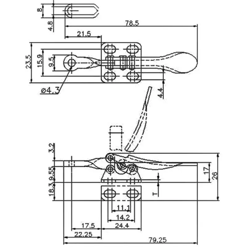 Kẹp GH-201A Tháo Nhanh, Kẹp Chuyển Đổi, Kẹp Chuyển Đổi Dọc, Dụng Cụ Kẹp Tay 3