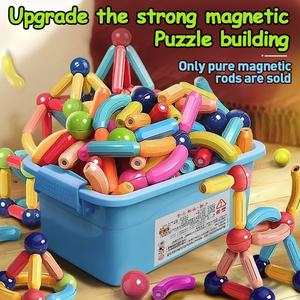 Set Kids Magnetic Stick Balls Building Toy Blocks130 Pcs3D Shape Educational Learning Assemble Toy Gift Set