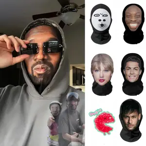 Giggle Topeng Ugly Face Lucu Masker Ekspresi Wajah Abstrak Unik Kreatif Motor Pelindung Sinar Matahari Aktivitas Outdoor Couple Mask Bisa Melihat Ke Luar Mainan Topenglucu Maskerwajah Topengwajah