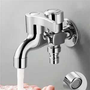 Keran shower dinding stainless steel, keran cabang 2 arah, keran cabang engkol, keran kamar mandi 2 arah