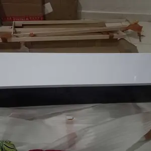 FurnitureMoza76 Rak TV Meja TV Gantung Melengkung Minimalis 2-4 Laci Bahan Multiplek & Plywood Grade A Desain Kekinian Modern P 80-240cm x L 30 x T 20cm Cocok untuk TV Lebar