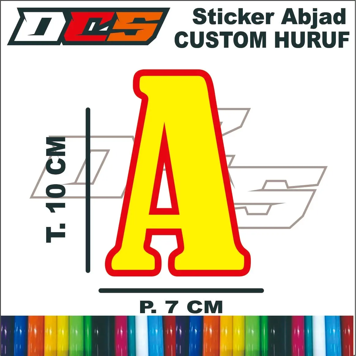 sticker huruf huruf abjad dua warna Paper Stationery