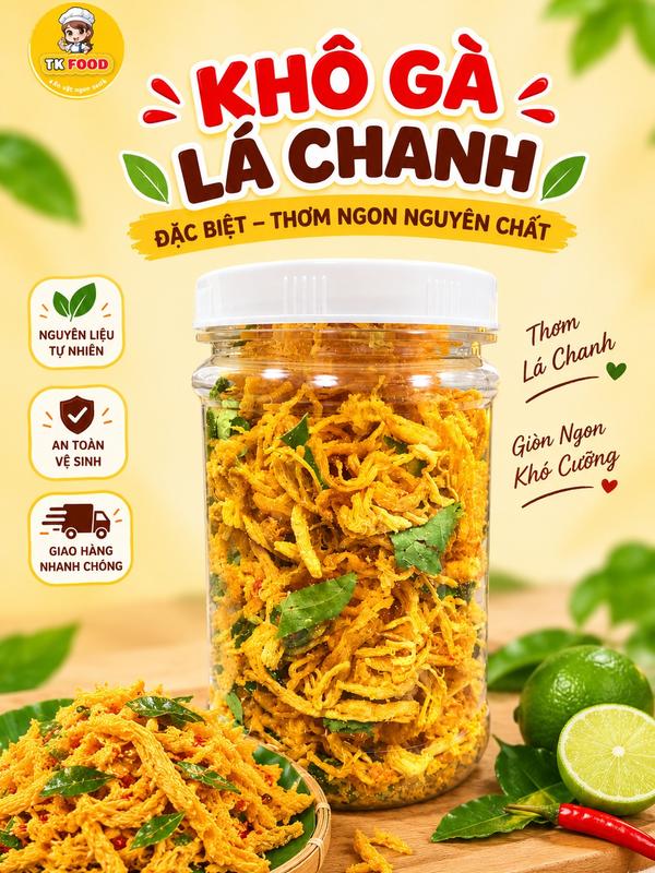 Khô gà lá chanh dặc biệt vị thơm tự nhiên