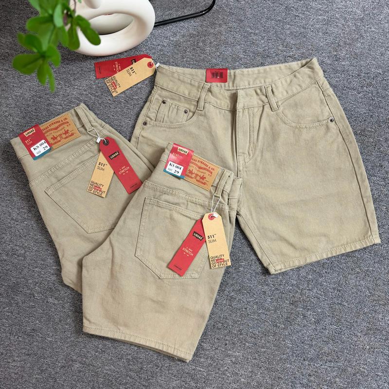 Quần Short Kaki Unisex Ống Rộng - S04 Màu Nâu Nhạt Túi Trơn Phong Cách Dễ Mặc, Dễ Phối Đồ