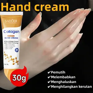 Collagen Krim Tangan 30g Pemutih Cream Whiten Moisturizing Hand Krim Pelembut Tangan Kering Dan Keriput Cream Tangan Dan Kaki Keriput Dan Kasar Hand Cream