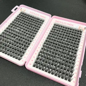 MINIJUMIE Bulu Mata Palsu Segmen Tebal Natural Kapasitas Besar Keriting Klaster Tunggal Lembut 14mm Serat Berkualitas Tinggi - Bulumata curl  lashes Eyelash