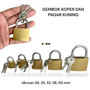 GEMBOK KUNING GEMBOK Lemari,Pengunci Kotak,GEMBOK Kunci,GEMBOK Pintu 2Omm 25mm 32mm 38mm 50mm tas, koper, pagar,rumah