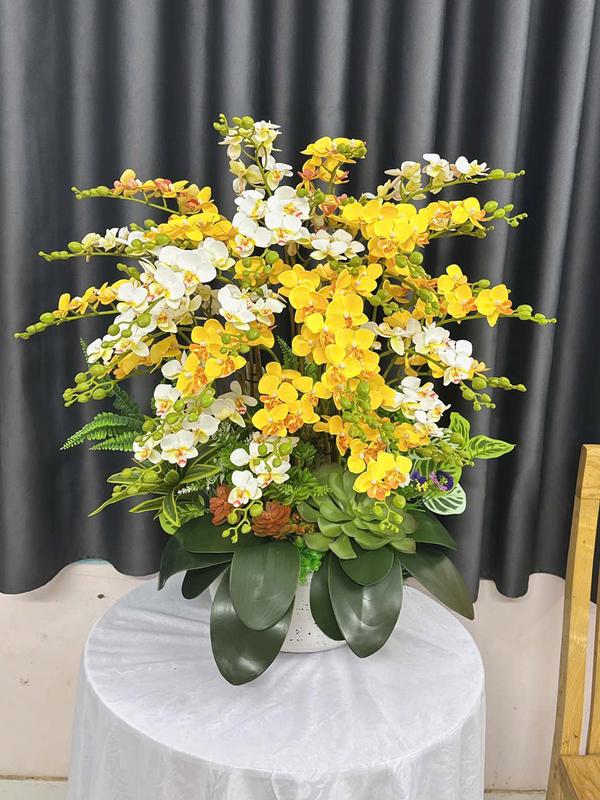 Combo 30 nhánh tiểu hồ điệp cắm trên chậu gốm sứ cắm sẵn trang trí decor phòng nhà cửa trang trí bàn