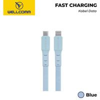 Gambar Kabel Data Wellcomm Fast Charging 3A Flat Motif W Type-C To Iphone 1M - BLACK dari wellcommofficialstore Kota Tangerang Selatan 4 Tokopedia