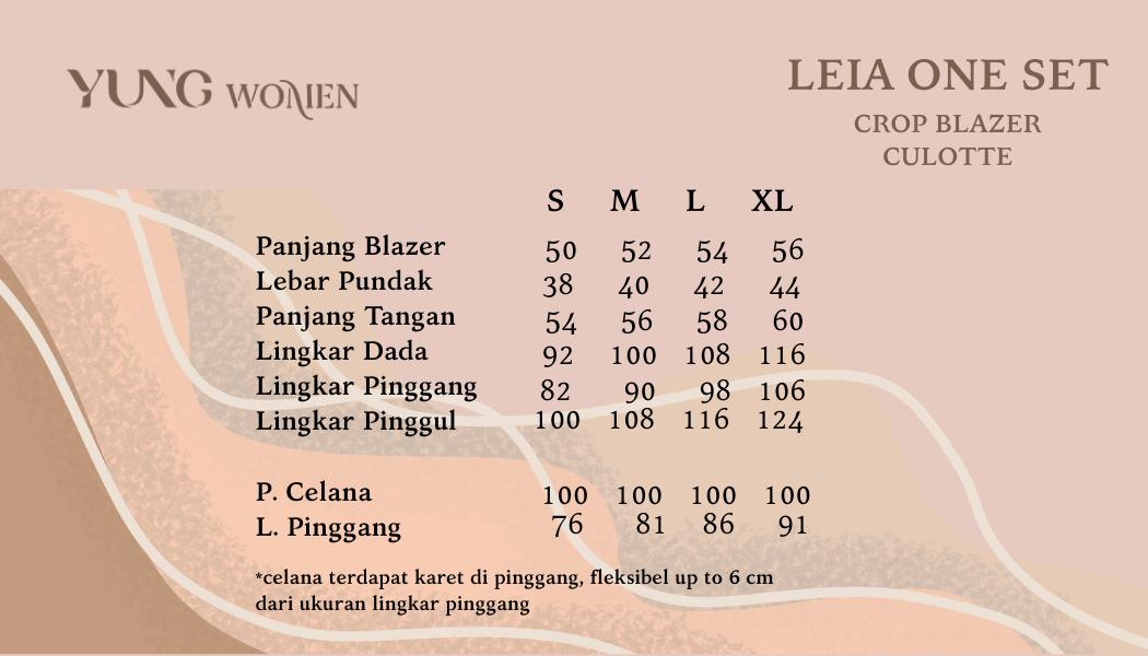 LEIA BLAZER - Blazer One Set - Setelan Blazer Celana Kulot Wanita Formal Casual - Women Suit Culotte