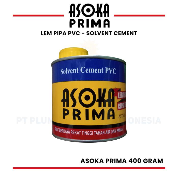 Gambar Asoka Prima Lem Pipa PVC 400 gram / Solvent Cement Kemasan Kaleng dari Ryuko_store Kota Tangerang Tokopedia