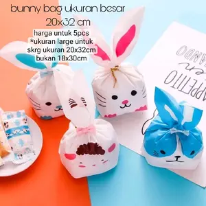 5pcs GODDIE BAG ULANG TAHUN BIG SIZE KEMASAN BUNNY BAG XL Plastik