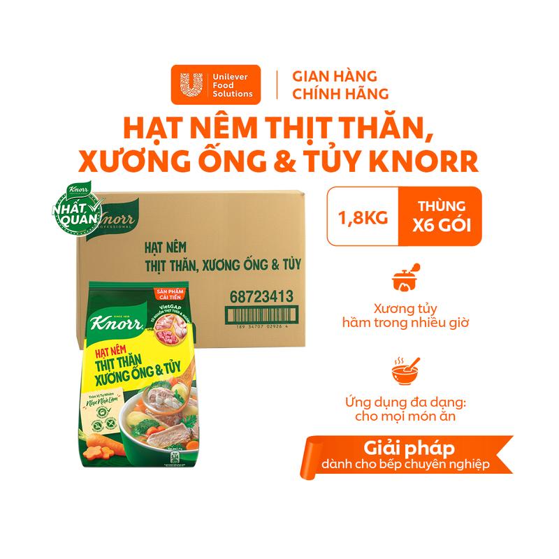  Thùng 6 Gói Hạt Nêm Thịt Thăn Xương Ống và Tủy Knorr Professional 1.8kg - Chuyên Dùng Cho Nấu Ăn 
