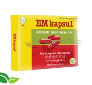 EM Kapsul Membantu Melancarkan Haid I 1 strip isi 12 kapsul