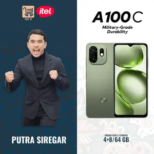 [EXCLUSIVE PUTRA SIREGAR] itel A100C 3+64GB | 4+64GB Layar 6.6" 90Hz Tahan Banting Military-Grade Big Memory UltraLink Free Call 5000mAh Battery