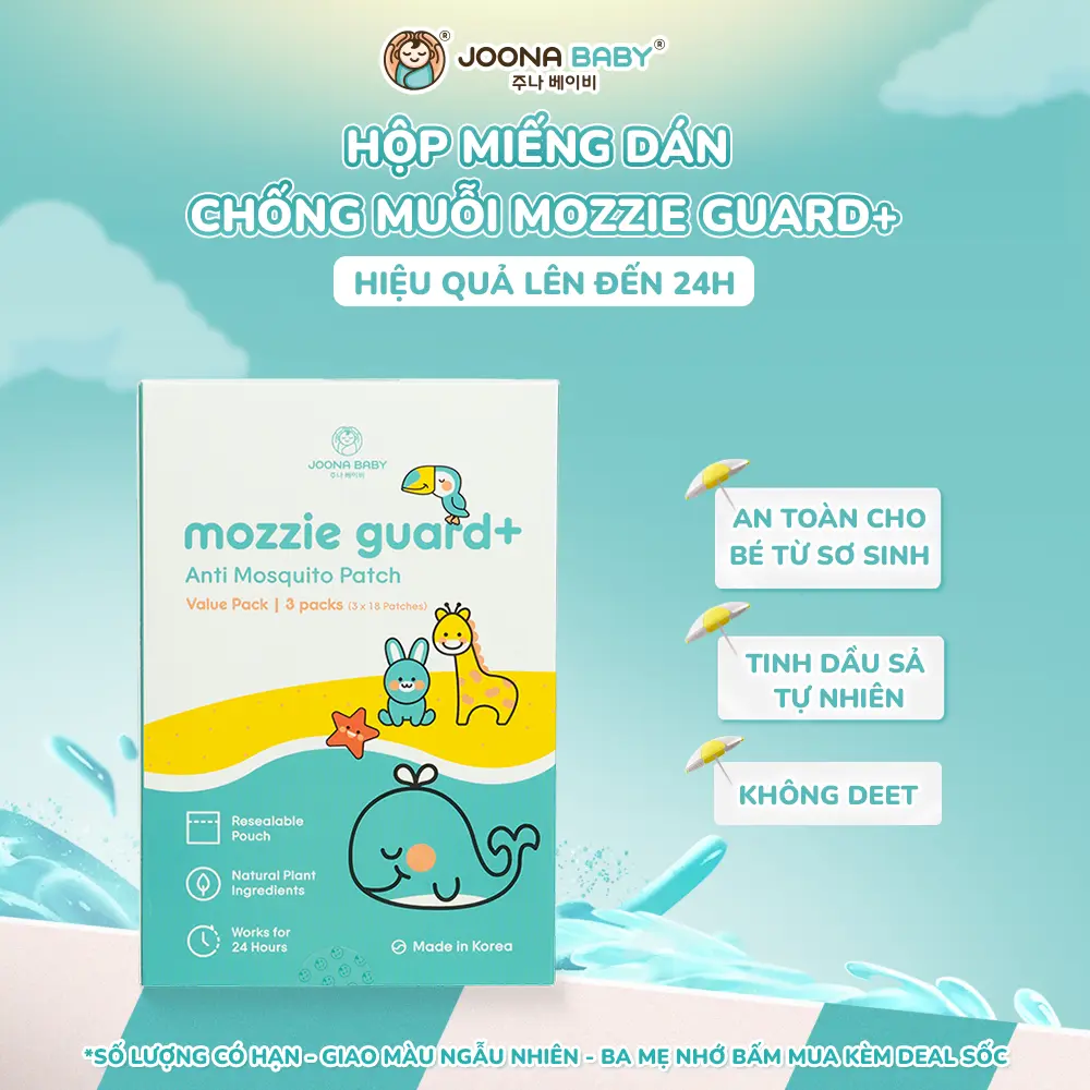 Miếng dán chống muỗi cho bé Mozzie Guard+(Hộp 54 miếng dán) - JOONA BABY Việt Nam