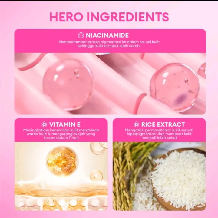 Serum animate whitening facial 5X Vitamin Pencerah Perawatan kulit Muka Mencerahkan Wajah dalam 2 minggu 7