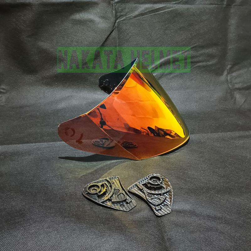 Kaca helm NSX AVATAR flat visor helmet nsx avatar hitam red gold blue bening 2