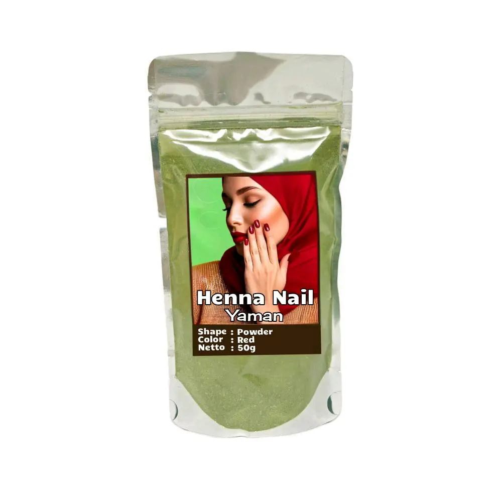 Bubuk Inai Netto 50gram - Henna Nail Kutek Kuju Pacar Pewarna Maroon