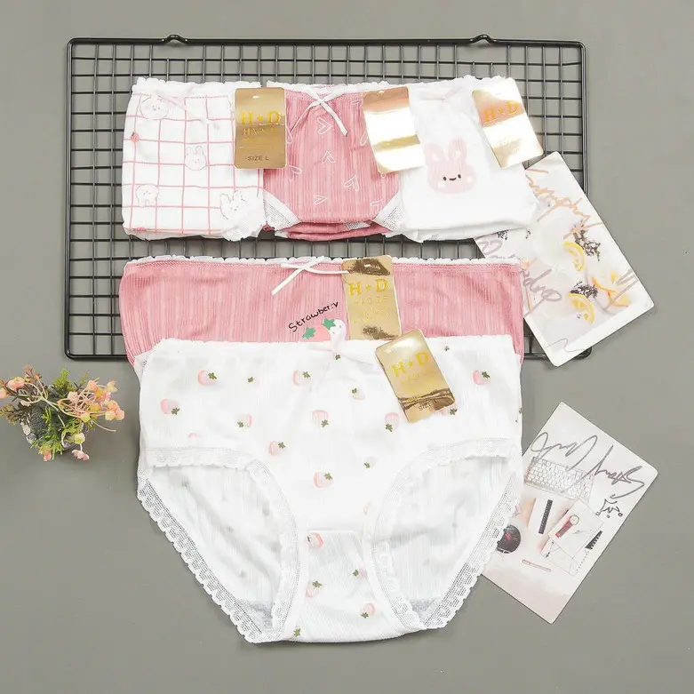 IL - Celana Dalam Katun Wanita Imut CD Korea Pink Rabbit S61