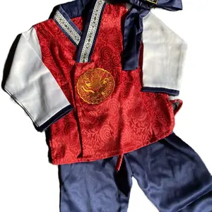 Baju Tradisional Korea Anak Hanbok Model Jaguar Merah - Fashion Pakaian Bordir