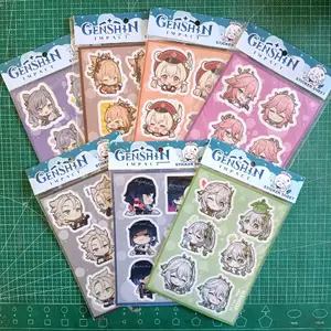 Stiker Sheet Genshin Impact dan Honkai star rail