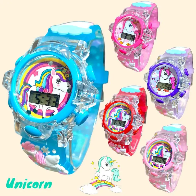 Jam Tangan Anak Digital Karakter Cewek dengan Lampu dan Musik - Fashion 1